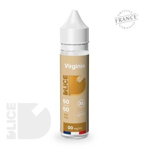 Flacon de 50 ml d’e-liquide Virginie de Dlice – saveur tabac blond avec touche de caramel – sans nicotine – flacon 70 ml