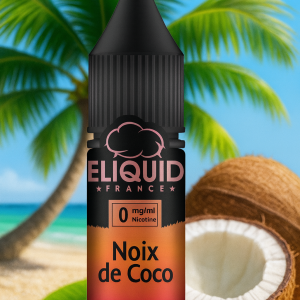 E-liquide noix de coco 10 ml en 0 ou 3 mg