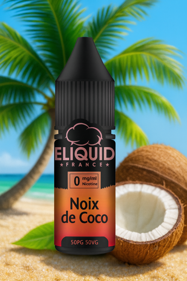 E-liquide noix de coco 10 ml en 0 ou 3 mg