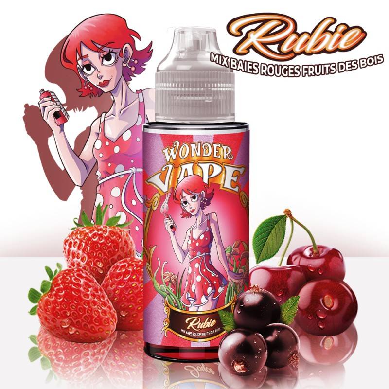 Líquido para vapear Rubie de 100 ml – Maravillas del vapeo: Frutos rojos y frescura elegante