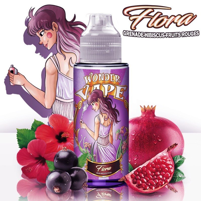Flora 100ml Wonder Vape – Melograno, Ibisco e Bacche Rosse Incantate