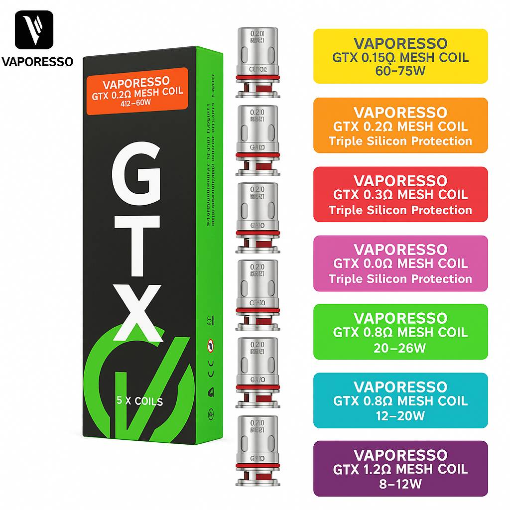 Résistances GTX Vaporesso – Mesh haute performance pour saveurs intenses