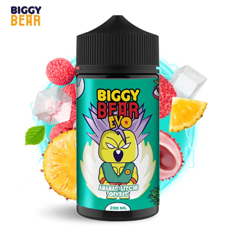 E-liquide Ananas Litchi Givrés 200ml – Biggy Bear Evo