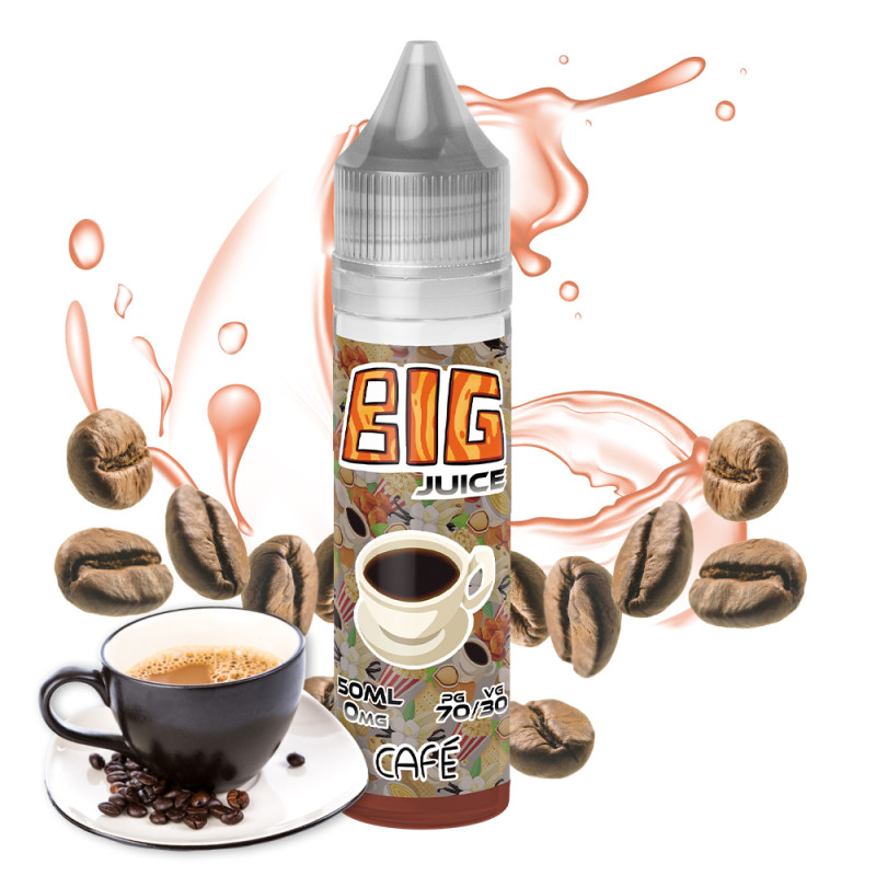 E-liquide Café Big Juice 50ml – Saveur café intense et torréfiée