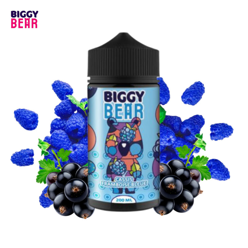 E-liquide Cassis Framboise Bleue 200ml – Biggy Bear