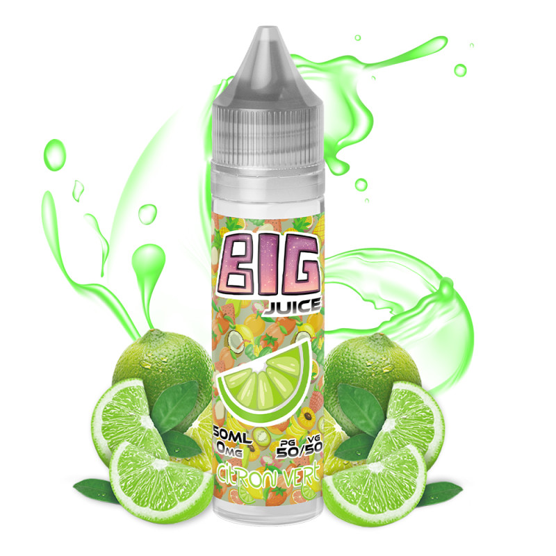 E-liquide Citron Vert Big Juice 50ml – Fraîcheur acidulée et zestée