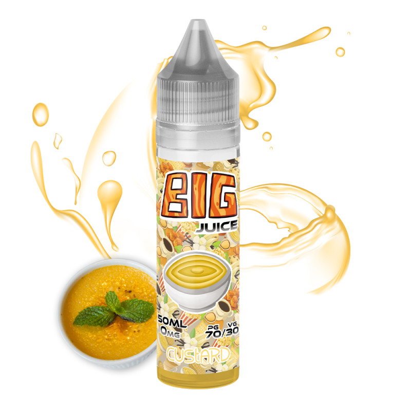 E-liquide Custard Big Juice 50ml – Crème vanille onctueuse et gourmande