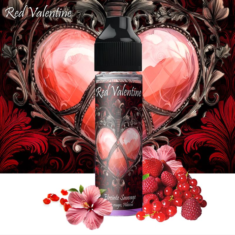 E-liquide Étreinte Sauvage 50ml Red Valentine – Fruits rouges & hibiscus