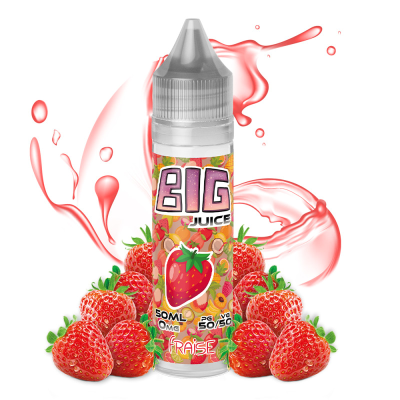 E-liquide Fraise Big Juice 50ml – Saveur fraise douce et sucrée