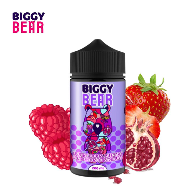 E-liquide Fruits Rouges Grenade Fraise des Bois 200ml – Biggy Bear