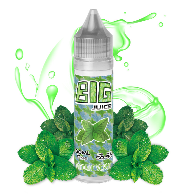 E-liquide Menthe Verte Big Juice 50ml – Fraîcheur végétale douce et naturelle