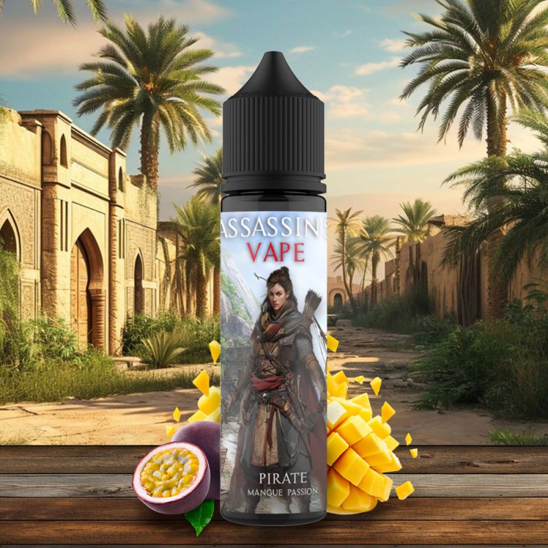 E-liquide Pirate 50ml Assassin’s Vape – Mangue & Fruit de la Passion Exotiques