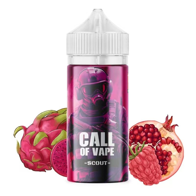 Scout 100ml Call Of Vape – Fruit du Dragon, Framboise & Grenade | E-liquide 30/70 DTL