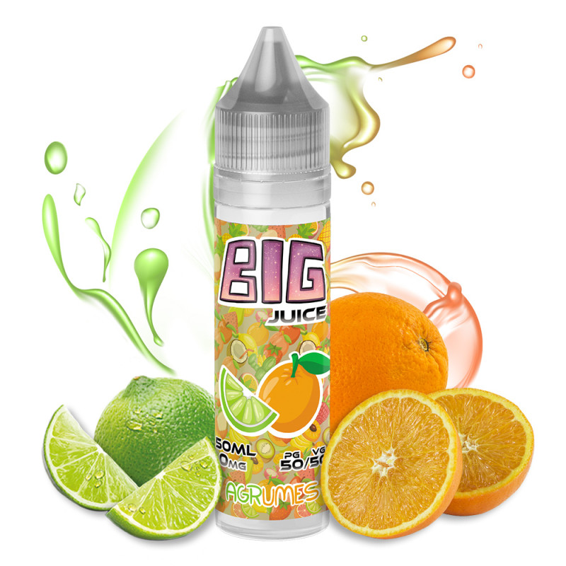 E-liquide Agrumes Big Juice 50ml – Explosion d’oranges, citrons et pamplemousses