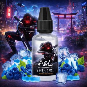Concentré Shinobi Sweet Edition 30 ml : framboise bleue intense et fraîs maîtrisé. Arôme DIY Arômes et Liquides, pour une vape fruitée, douce et fraiche.