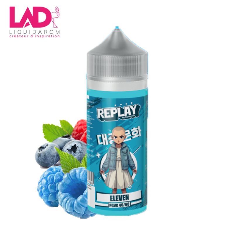 E-liquide Eleven 100 ml – Framboise Bleue & Fruits des Bois | Replay LiquidArom