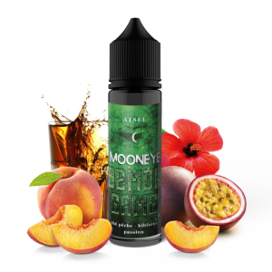 Demon Game : Atsel 50ml – Mooneye | Thé Pêche, Hibiscus, Fruit de la Passion | E-liquide 50/50 PG/VG