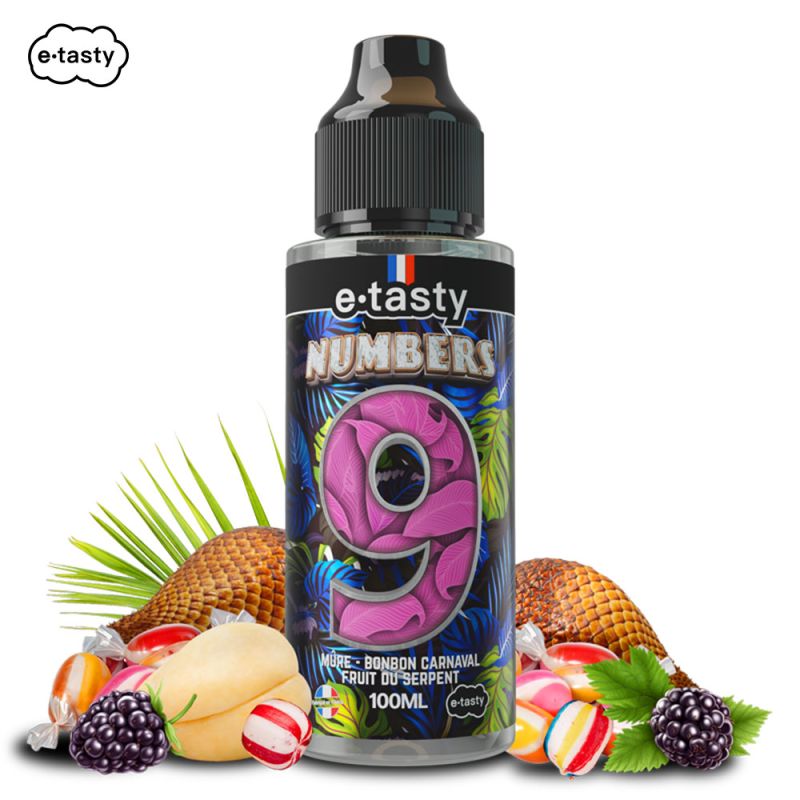 Neuf 100ml – Numbers by E.Tasty | Mûre, Bonbon Carnaval et Fruit du Serpent