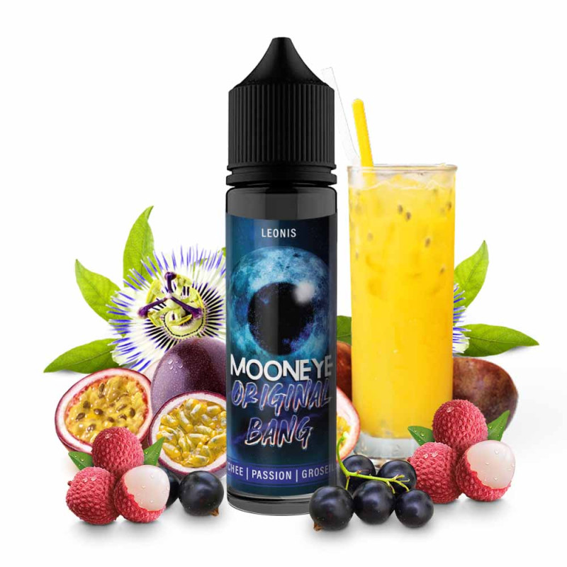 Original Bang : Leonis 50ml – Mooneye | Lychee, Fruit de la Passion, Groseille et Fraîcheur | E-liquide 50/50 PG/VG