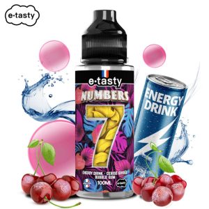 Sept 100ml – Numbers by E.Tasty – Saveurs Énergisantes Cerise Givrée & Bubble Gum | E-liquide 100ml