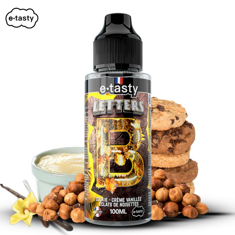Letters B 100ml E.Tasty – Cookie, Crème Vanille & Noisette